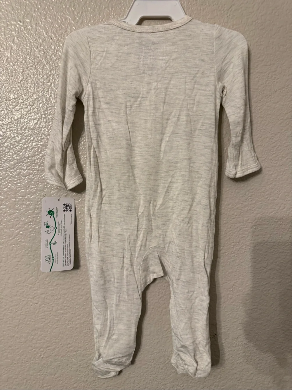 Carter's Heather Light Gray Footed One-Piece Zippered Sleeper